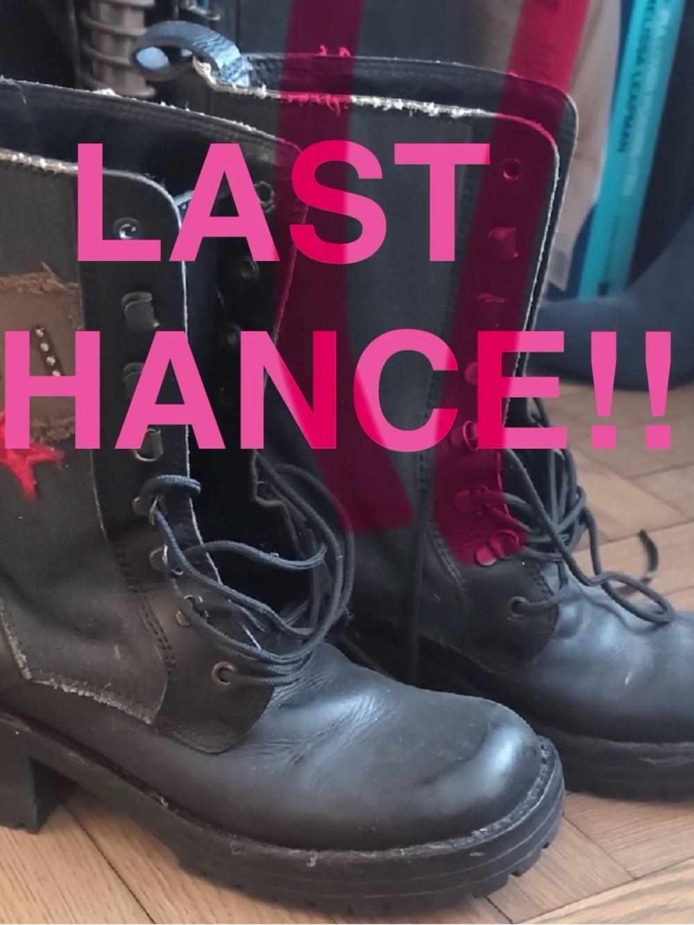 CLOSING SHOP!!! *Rare* Steve Madden Vintage Black Combat Boots